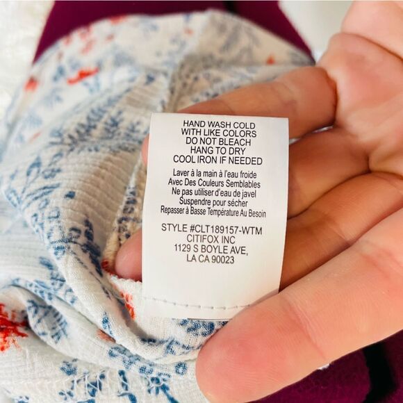 Melloday White Floral Summer Top Sz Small - Picture 6 of 10